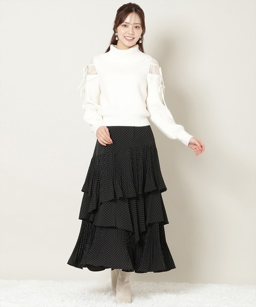 WILLSELECTION（ウィルセレクション）の「プリーツシフォンティアードスカート（スカート・レディース・ホワイト系その他/サックスブルー/ブラック系その他・FREE）」の13枚目の写真