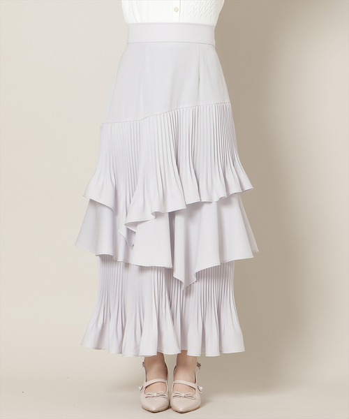 WILLSELECTION（ウィルセレクション）の「プリーツシフォンティアードスカート（スカート・レディース・ホワイト系その他/サックスブルー/ブラック系その他・FREE）」の21枚目の写真