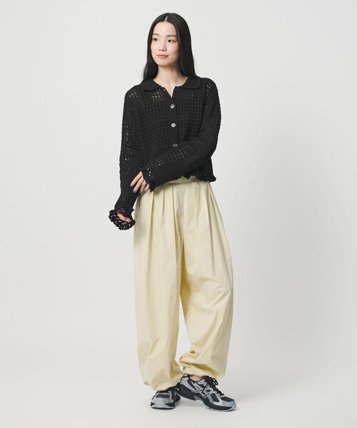 BEAUTY&YOUTH UNITED ARROWS(ビューティーアンドユースユナイテッドアローズ)の「コットン ハンドクロシェ ニットカーディガン(カーディガン/ボレロ・レディース・ベージュ/ブラック・FREE)」の5枚目の写真