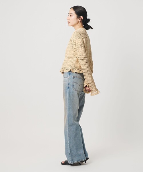 BEAUTY&YOUTH UNITED ARROWS(ビューティーアンドユースユナイテッドアローズ)の「コットン ハンドクロシェ ニットカーディガン(カーディガン/ボレロ・レディース・ベージュ/ブラック・FREE)」の8枚目の写真