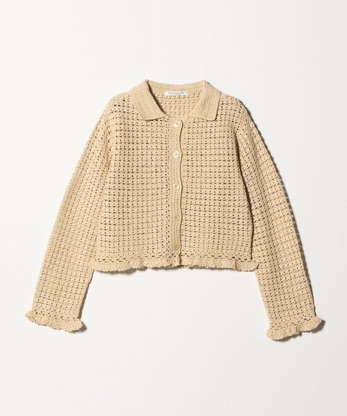 BEAUTY&YOUTH UNITED ARROWS(ビューティーアンドユースユナイテッドアローズ)の「コットン ハンドクロシェ ニットカーディガン(カーディガン/ボレロ・レディース・ベージュ/ブラック・FREE)」の12枚目の写真