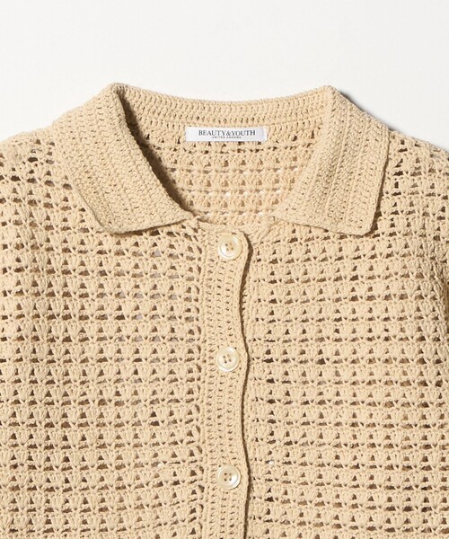 BEAUTY&YOUTH UNITED ARROWS(ビューティーアンドユースユナイテッドアローズ)の「コットン ハンドクロシェ ニットカーディガン(カーディガン/ボレロ・レディース・ベージュ/ブラック・FREE)」の14枚目の写真
