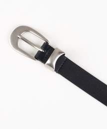 BUTTON SEOUL（ボタンソウル）の「ラウンドバックルウェスタンレザーベルト（牛革/ブラック）（ベルト）」