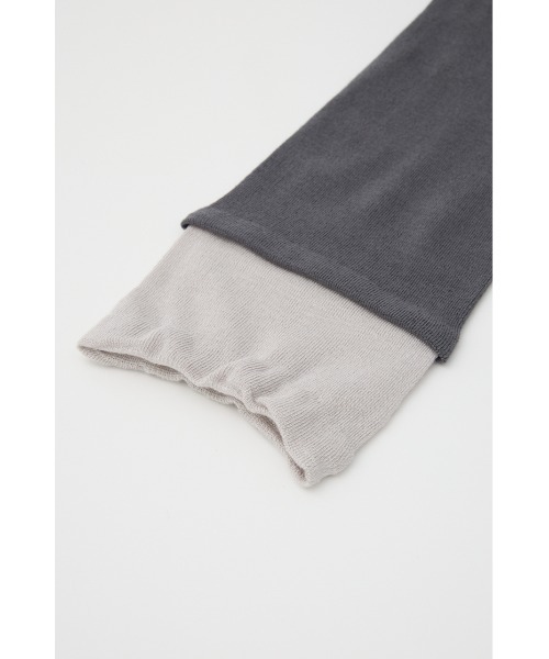 MOUSSY（マウジー）の「SHEER LAYER ソックス（ソックス/靴下・レディース・ライトブルー/チャコールグレー・FREE）」の6枚目の写真