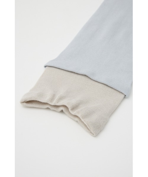 MOUSSY（マウジー）の「SHEER LAYER ソックス（ソックス/靴下・レディース・ライトブルー/チャコールグレー・FREE）」の11枚目の写真