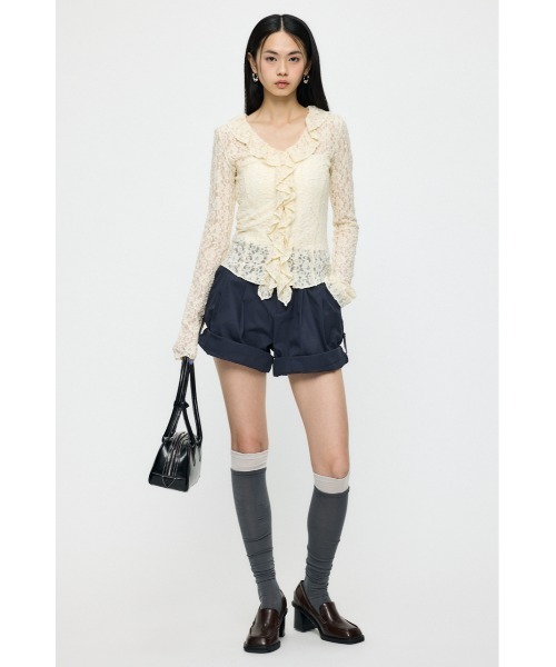 MOUSSY（マウジー）の「SHEER LAYER ソックス（ソックス/靴下・レディース・ライトブルー/チャコールグレー・FREE）」の13枚目の写真