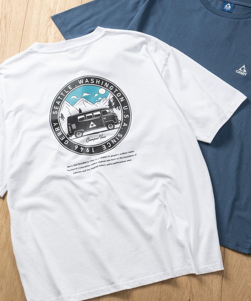 GERRY（ジェリー）の「【ag】〔GERRY/ジェリー〕20/- 天竺 アソートプリント 半袖Tシャツ（Tシャツ/カットソー・メンズ・ホワイト系1/ホワイト系2/ホワイト系3/ブラック系2/ブラック系4/ライトグレー系1/ライトグレー系3/ブルー系2/ブルー系4/ホワイト系4/ブラック系1/ブラック系3/ライトグレー系2/ブルー系3/ライトグレー系4/ブルー系1・MEDIUM/LARGE）」の2枚目の写真