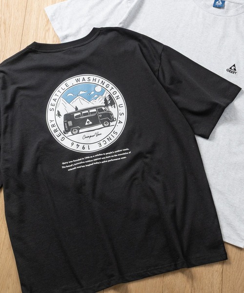 GERRY（ジェリー）の「【ag】〔GERRY/ジェリー〕20/- 天竺 アソートプリント 半袖Tシャツ（Tシャツ/カットソー・メンズ・ホワイト系1/ホワイト系2/ホワイト系3/ブラック系2/ブラック系4/ライトグレー系1/ライトグレー系3/ブルー系2/ブルー系4/ホワイト系4/ブラック系1/ブラック系3/ライトグレー系2/ブルー系3/ライトグレー系4/ブルー系1・MEDIUM/LARGE）」の6枚目の写真