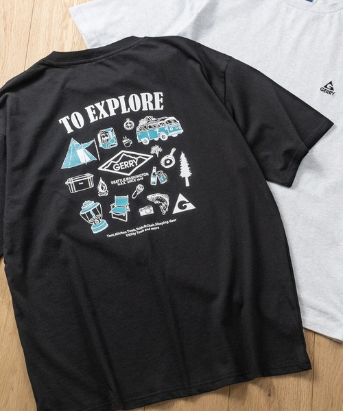 GERRY（ジェリー）の「【ag】〔GERRY/ジェリー〕20/- 天竺 アソートプリント 半袖Tシャツ（Tシャツ/カットソー・メンズ・ホワイト系1/ホワイト系2/ホワイト系3/ブラック系2/ブラック系4/ライトグレー系1/ライトグレー系3/ブルー系2/ブルー系4/ホワイト系4/ブラック系1/ブラック系3/ライトグレー系2/ブルー系3/ライトグレー系4/ブルー系1・MEDIUM/LARGE）」の7枚目の写真