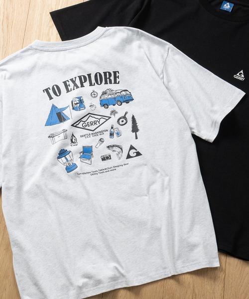 GERRY（ジェリー）の「【ag】〔GERRY/ジェリー〕20/- 天竺 アソートプリント 半袖Tシャツ（Tシャツ/カットソー・メンズ・ホワイト系1/ホワイト系2/ホワイト系3/ブラック系2/ブラック系4/ライトグレー系1/ライトグレー系3/ブルー系2/ブルー系4/ホワイト系4/ブラック系1/ブラック系3/ライトグレー系2/ブルー系3/ライトグレー系4/ブルー系1・MEDIUM/LARGE）」の11枚目の写真