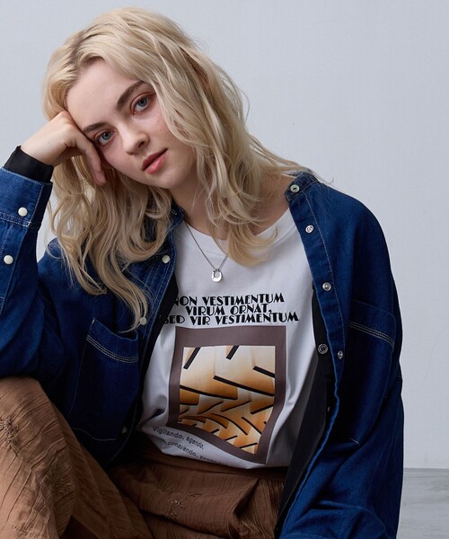 NICOLE CLUB（ニコル　クラブ）の「【ZELDA】グラフィックデザインロングTシャツ（Tシャツ/カットソー・レディース・その他4/その他3/その他5/その他2・FREE）」の4枚目の写真