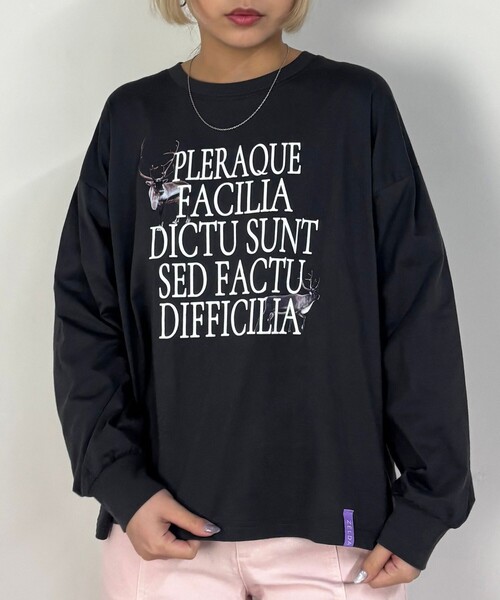 NICOLE CLUB（ニコル　クラブ）の「【ZELDA】グラフィックデザインロングTシャツ（Tシャツ/カットソー・レディース・その他4/その他3/その他5/その他2・FREE）」の9枚目の写真