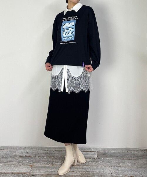 NICOLE CLUB（ニコル　クラブ）の「【ZELDA】グラフィックデザインロングTシャツ（Tシャツ/カットソー・レディース・その他4/その他3/その他5/その他2・FREE）」の14枚目の写真