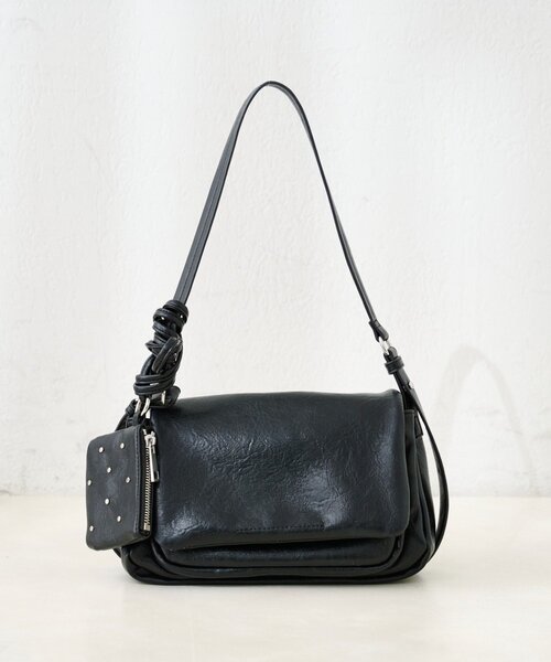 Kastane(カスタネ)の「スタッズポーチ&ワンショルバッグ(ショルダーバッグ・レディース・ブラウン/ブラック/ミント・FREE)」の2枚目の写真