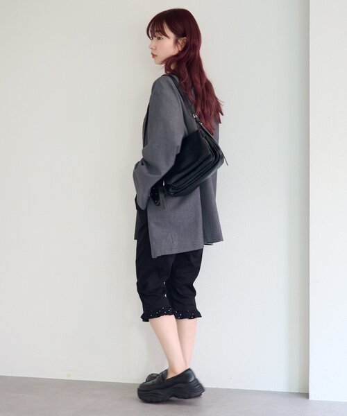 Kastane(カスタネ)の「スタッズポーチ&ワンショルバッグ(ショルダーバッグ・レディース・ブラウン/ブラック/ミント・FREE)」の7枚目の写真