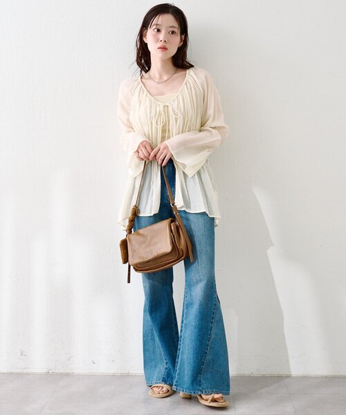 Kastane(カスタネ)の「スタッズポーチ&ワンショルバッグ(ショルダーバッグ・レディース・ブラウン/ブラック/ミント・FREE)」の21枚目の写真