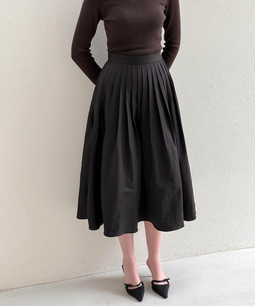 Erte pleated Black skirt