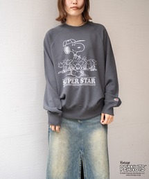 FTL x PEANUTS甘編み裏毛スウェット5 / ピーナッツ スヌーピー スウェット
