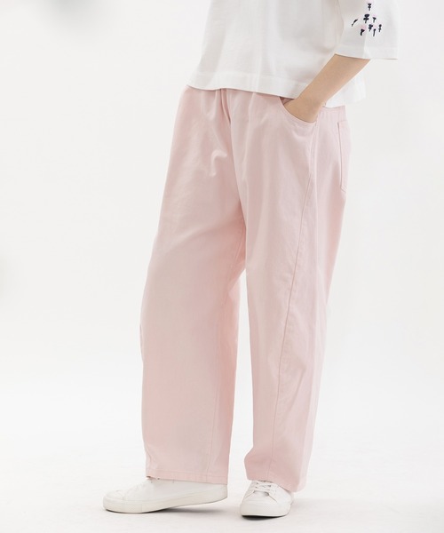 nop de nod(ノップドゥノッド)の「<サイズ展開あり>Pommeカーブデニムパンツ(デニムパンツ・レディース・ブラック/ブルー系その他/インディゴブルー/ピンク・3/2)」の4枚目の写真