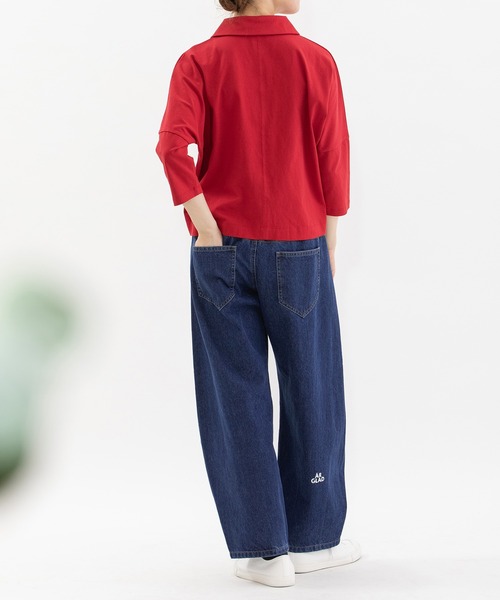 nop de nod(ノップドゥノッド)の「<サイズ展開あり>Pommeカーブデニムパンツ(デニムパンツ・レディース・ブラック/ブルー系その他/インディゴブルー/ピンク・3/2)」の8枚目の写真