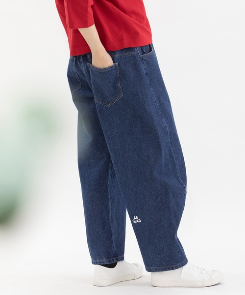 nop de nod(ノップドゥノッド)の「<サイズ展開あり>Pommeカーブデニムパンツ(デニムパンツ・レディース・ブラック/ブルー系その他/インディゴブルー/ピンク・3/2)」の10枚目の写真