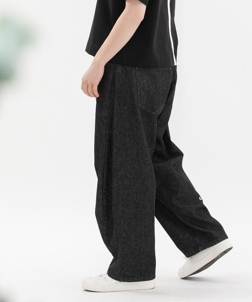 nop de nod(ノップドゥノッド)の「<サイズ展開あり>Pommeカーブデニムパンツ(デニムパンツ・レディース・ブラック/ブルー系その他/インディゴブルー/ピンク・3/2)」の17枚目の写真