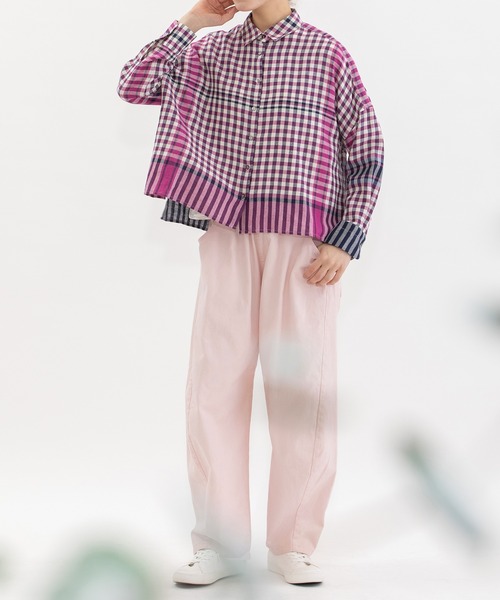 nop de nod(ノップドゥノッド)の「<サイズ展開あり>Pommeカーブデニムパンツ(デニムパンツ・レディース・ブラック/ブルー系その他/インディゴブルー/ピンク・3/2)」の20枚目の写真