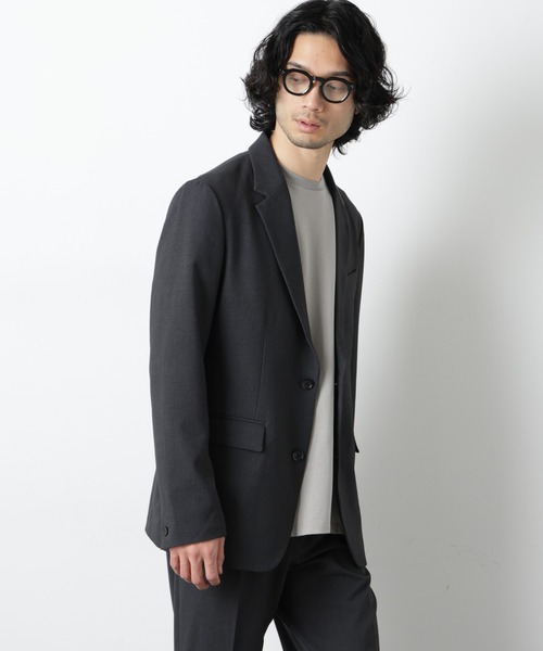 NANO universe（ナノユニバース）の「TR 2B アーバンジャケット（セットアップ可）（テーラードジャケット・メンズ・ブラック/チャコール/その他1・L/M/S）」の3枚目の写真