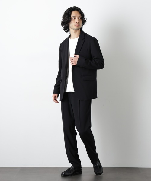 NANO universe（ナノユニバース）の「TR 2B アーバンジャケット（セットアップ可）（テーラードジャケット・メンズ・ブラック/チャコール/その他1・L/M/S）」の22枚目の写真