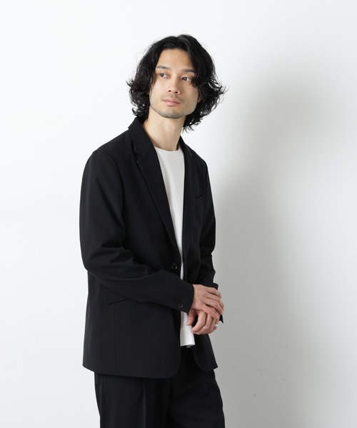 NANO universe（ナノユニバース）の「TR 2B アーバンジャケット（セットアップ可）（テーラードジャケット・メンズ・ブラック/チャコール/その他1・L/M/S）」の19枚目の写真