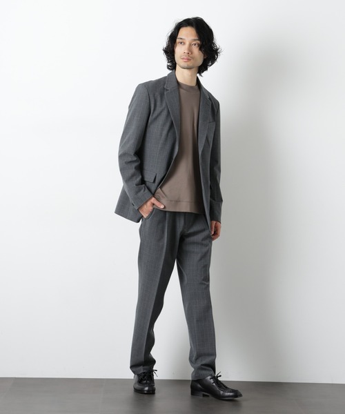 NANO universe（ナノユニバース）の「TR 2B アーバンジャケット（セットアップ可）（テーラードジャケット・メンズ・ブラック/チャコール/その他1・L/M/S）」の9枚目の写真