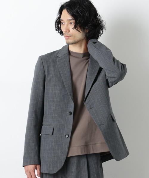 NANO universe（ナノユニバース）の「TR 2B アーバンジャケット（セットアップ可）（テーラードジャケット・メンズ・ブラック/チャコール/その他1・L/M/S）」の5枚目の写真