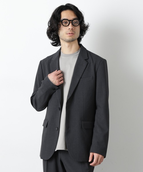 NANO universe（ナノユニバース）の「TR 2B アーバンジャケット（セットアップ可）（テーラードジャケット・メンズ・ブラック/チャコール/その他1・L/M/S）」の12枚目の写真