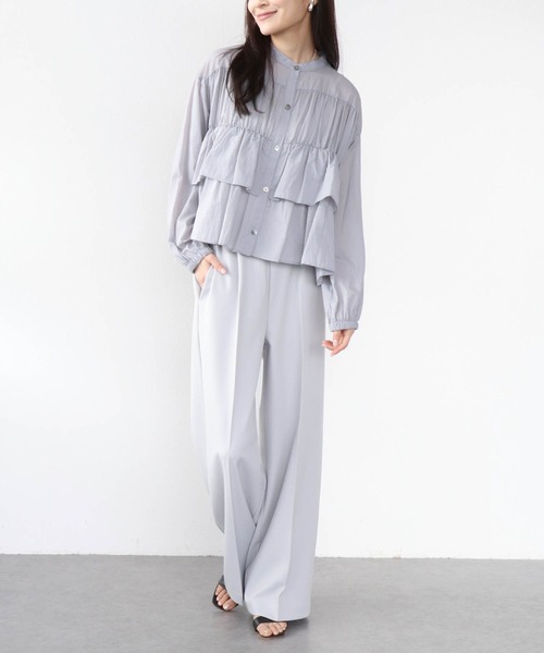 Jines(ジネス)の「ルーミー美脚パンツ(その他パンツ・レディース・ホワイト/ブラック/グレー・38)」の5枚目の写真