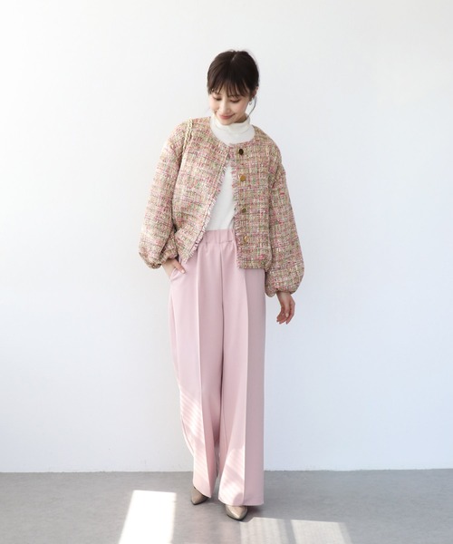 Jines(ジネス)の「ルーミー美脚パンツ(その他パンツ・レディース・ホワイト/ブラック/グレー・38)」の11枚目の写真