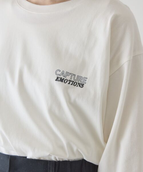 AMERICAN HOLIC(アメリカンホリック)の「NURTURING 刺繍ロゴロンT(Tシャツ/カットソー・レディース・アイボリー/チャコールグレー/オフホワイト・M/L)」の14枚目の写真