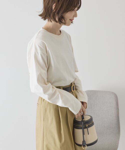 AMERICAN HOLIC(アメリカンホリック)の「NURTURING 刺繍ロゴロンT(Tシャツ/カットソー・レディース・アイボリー/チャコールグレー/オフホワイト・M/L)」の18枚目の写真