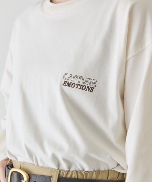 AMERICAN HOLIC(アメリカンホリック)の「NURTURING 刺繍ロゴロンT(Tシャツ/カットソー・レディース・アイボリー/チャコールグレー/オフホワイト・M/L)」の20枚目の写真