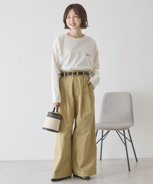 AMERICAN HOLIC(アメリカンホリック)の「NURTURING 刺繍ロゴロンT(Tシャツ/カットソー・レディース・アイボリー/チャコールグレー/オフホワイト・M/L)」の21枚目の写真