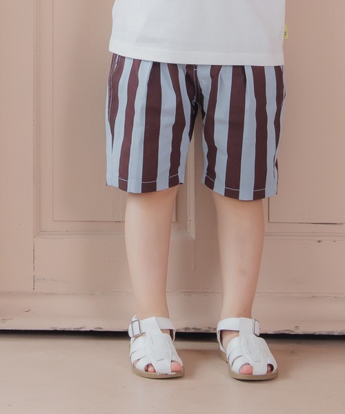 MAKE YOUR DAY（メイクユアデイ）の「ストライプストレッチタックパンツ■80～140cm（その他パンツ・キッズ・サックスブルー/ベージュ・140/130/120/110/100/90/80）」の12枚目の写真