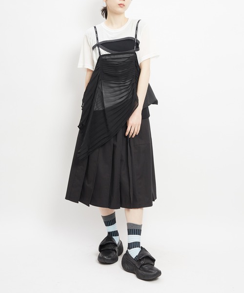 gomme(ゴム)の「Pミックス プリーツキャミ(キャミソール・レディース・ブラック・MEDIUM)」の17枚目の写真
