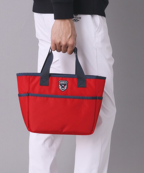 adabat（アダバット）の「【ユニセックス】保冷ポケット付きカートバッグ（トートバッグ・メンズ・ブラック/レッド系1/ネイビー・00）」の6枚目の写真
