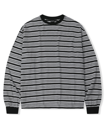 MOOVN（ムブン）の「マルチストライプロングスリーブTシャツブラック（Tシャツ/カットソー）」