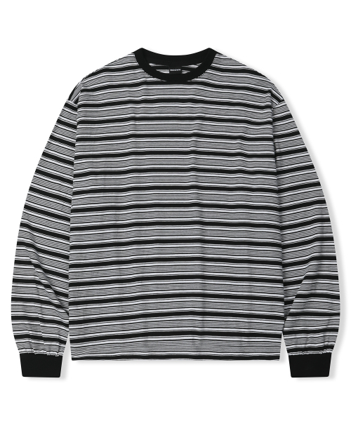 MOOVN(ムブン)の「マルチストライプロングスリーブTシャツブラック(Tシャツ/カットソー・メンズ・その他・SMALL/MEDIUM/LARGE)」の1枚目の写真