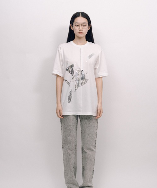 KEISUKEYOSHIDA(ケイスケヨシダ)の「Back Lining T-shirt(Tシャツ/カットソー・レディース・ブラック/ホワイト・M/L)」の3枚目の写真