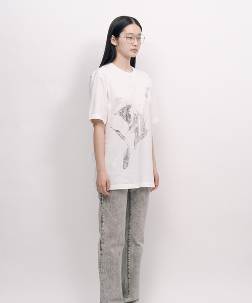 KEISUKEYOSHIDA(ケイスケヨシダ)の「Back Lining T-shirt(Tシャツ/カットソー・レディース・ブラック/ホワイト・M/L)」の4枚目の写真