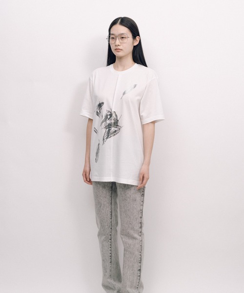 KEISUKEYOSHIDA(ケイスケヨシダ)の「Back Lining T-shirt(Tシャツ/カットソー・レディース・ブラック/ホワイト・M/L)」の5枚目の写真
