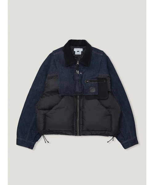 elephant TRIBAL fabrics Denim Down Jacket