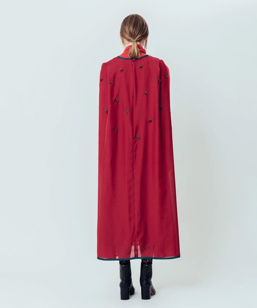 Canaco_(カナコ)の「canaco_: Isokichi Asakura × canaco_ EMBROIDERED NO SLEEVE DRESS(ドレス・レディース・ブラック/ボルドー・2)」の6枚目の写真