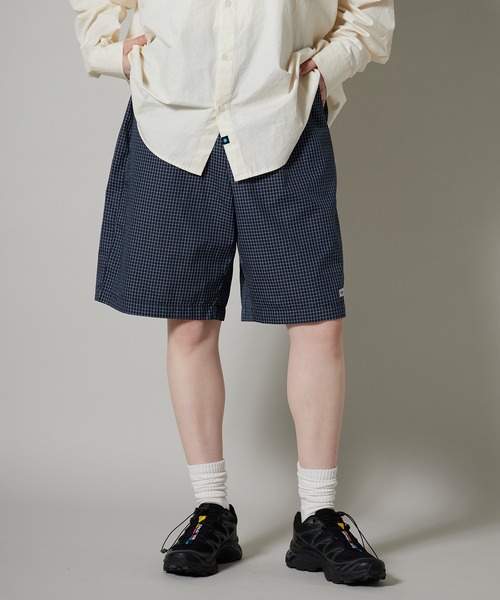 OK YESTERDAY(オッケーイエスタデイ)の「OK YESTERDAY / オーケー イエスタデイ ワイドイージーショーツ / WIDE EASY SHORTS 2026年 夏 夏服(その他パンツ・レディース・ネイビー/ブラック/カーキ/ブラック系その他/ブルー・M/L)」の4枚目の写真